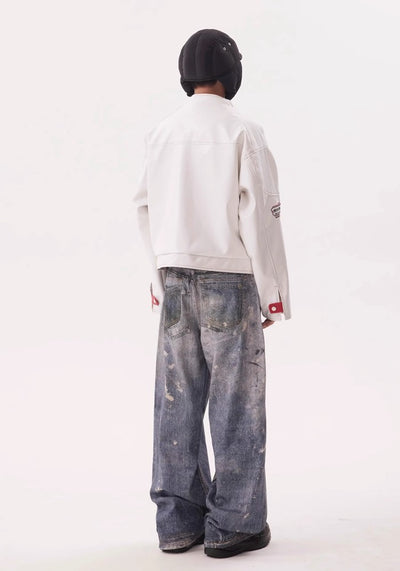 【BTSG】Pale vintage blue wide style denim pants  BS0026