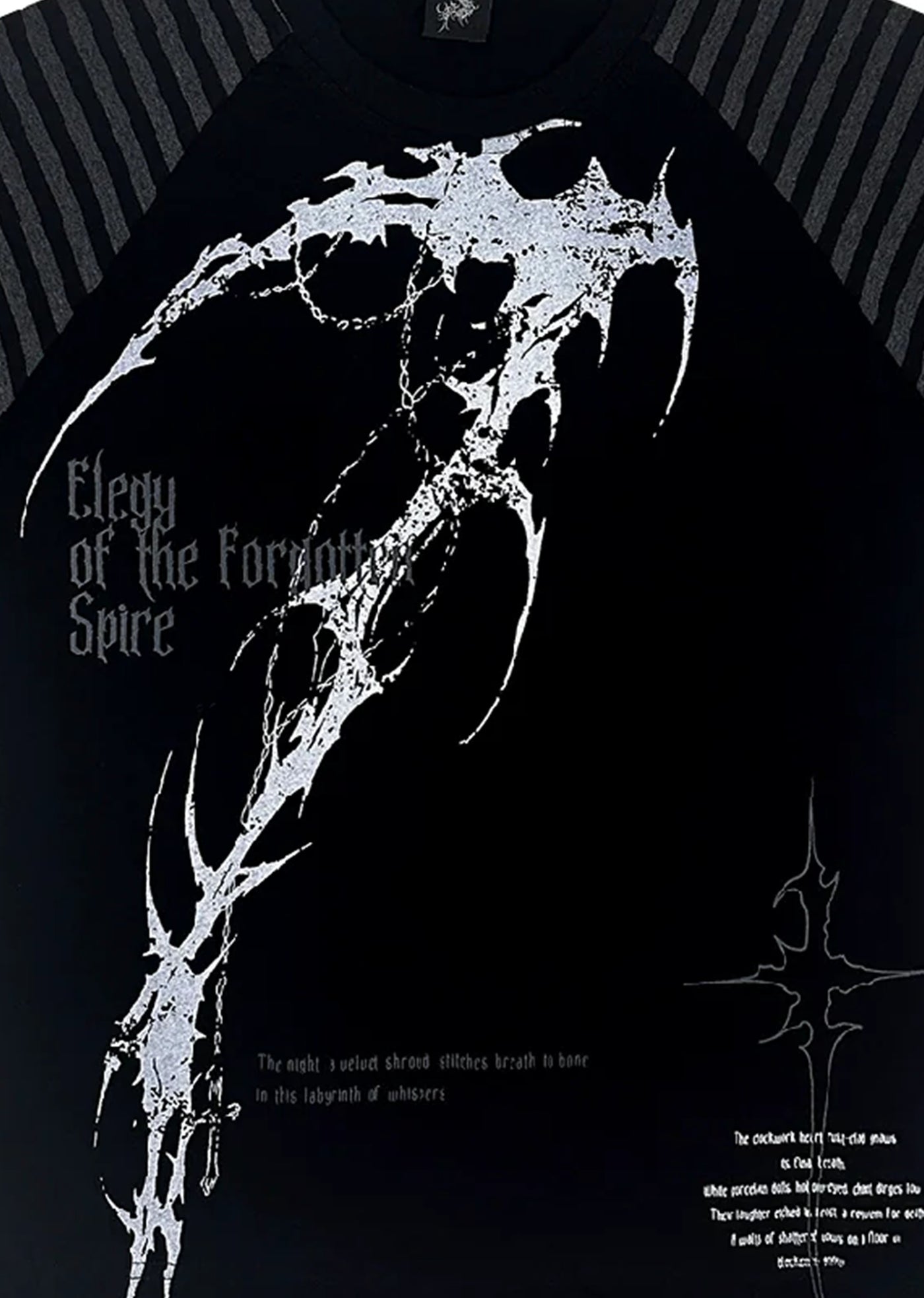 【WETbody】Front Devil Break Subculture Bicolor Design Short Sleeve T-Shirt  WB0016