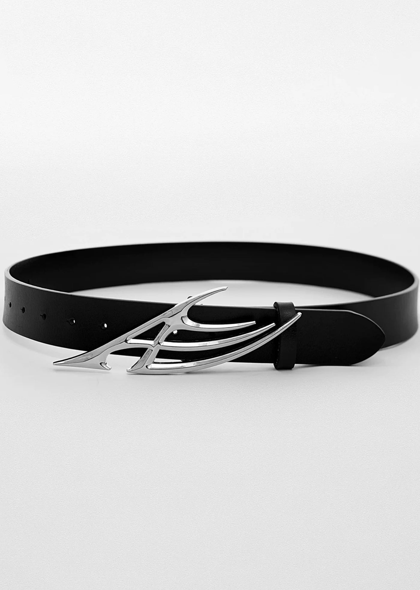 【Culture E】Meteor-style initial design logo silver-tone belt  CE0142