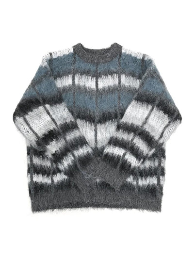 【GIBBYCNA】Multicolor design border style knit sweater  GC0035