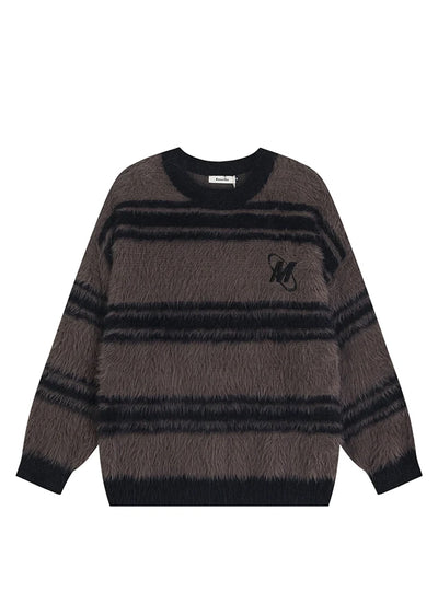 【NOONOZ】Basic line border design color knit sweater  NN0008