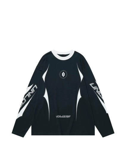 【MAXDSTR】Multi-silhouette gimmick design double color long sleeve T-shirt  MD0182