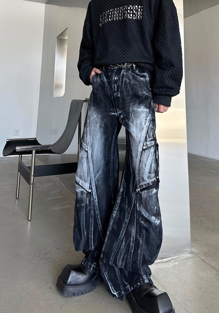 【MARTHENAUT】Dull wash vintage style denim pants  MH0055