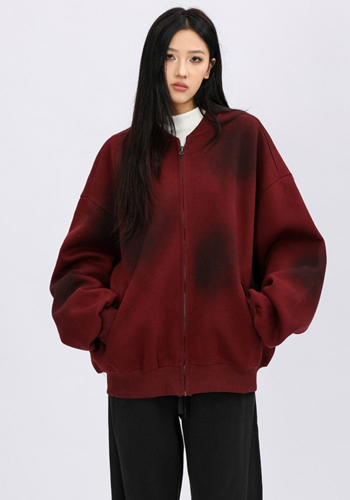 【10/21新作】Point washed dark red color light design jacket  HL3093