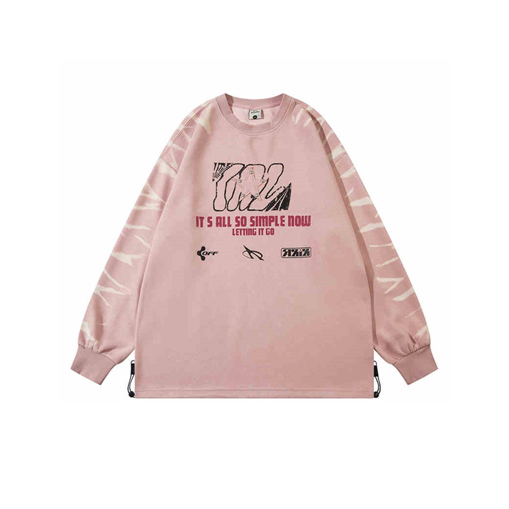 【NIHAOHAO】Multi-initial logo design sleeve shadow sweatshirt  NH0179