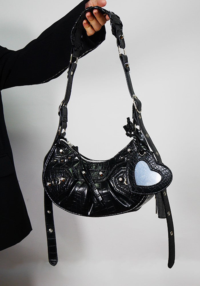 【PRT】Heart Mirror and Compact Case Set Small Bag  PT0007