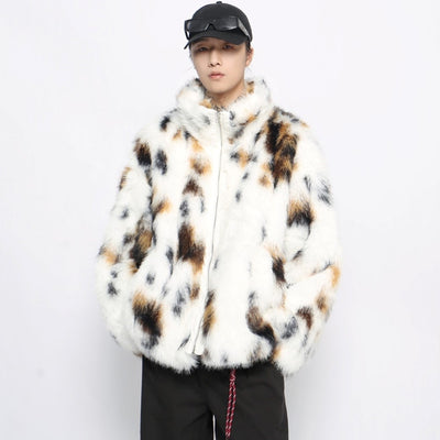 【Mz】Faux fur style design over full zip jacket  MZ0041