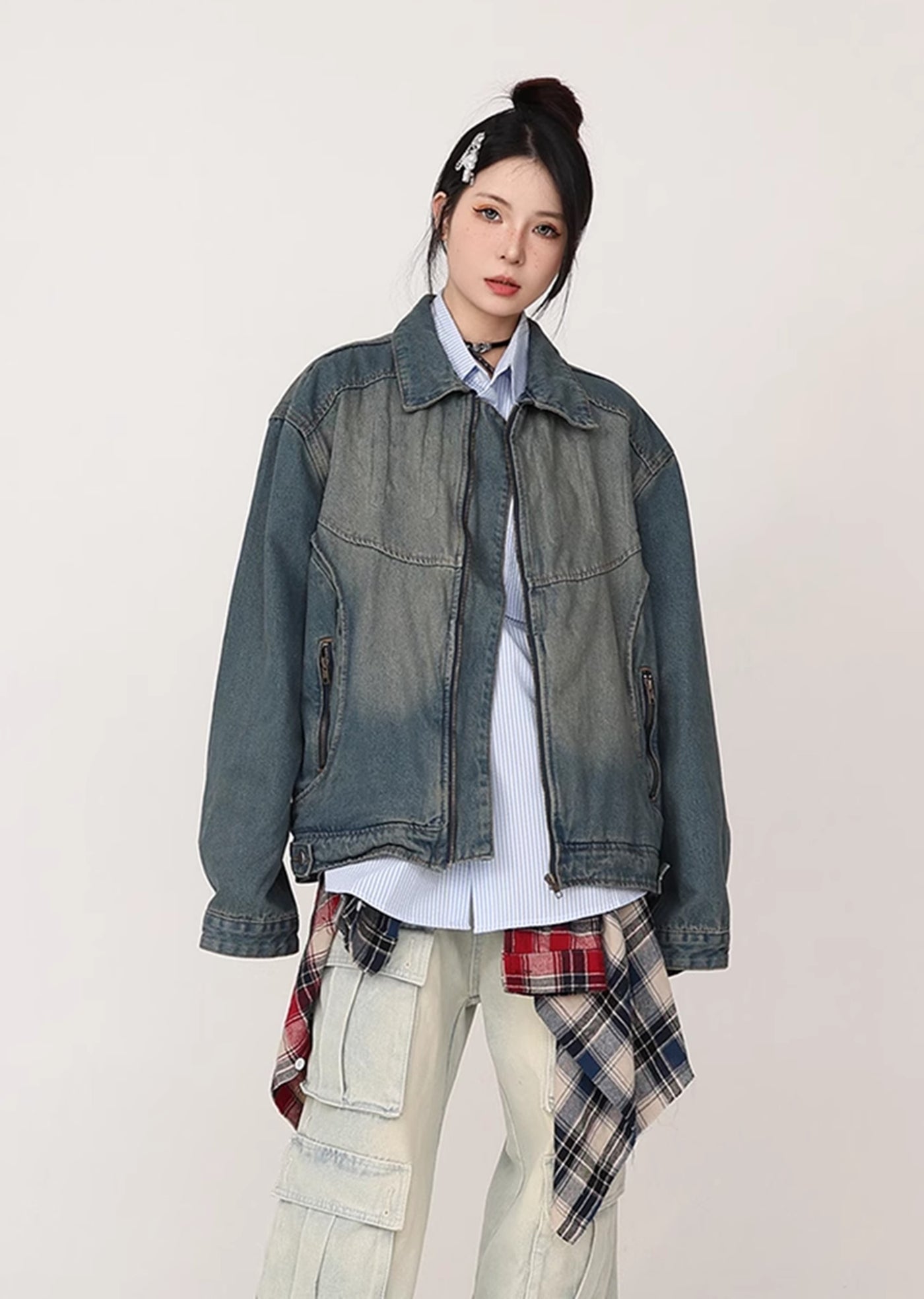 【CEDY】Random wash basic denim just jacket  CD0056