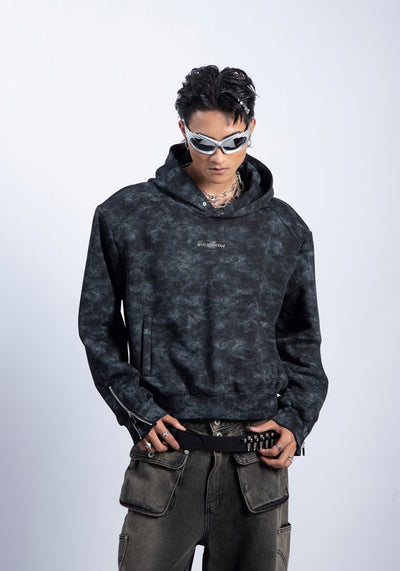 【PLAN1ONE】Camouflage dark color random base pullover hoodie  PL0040