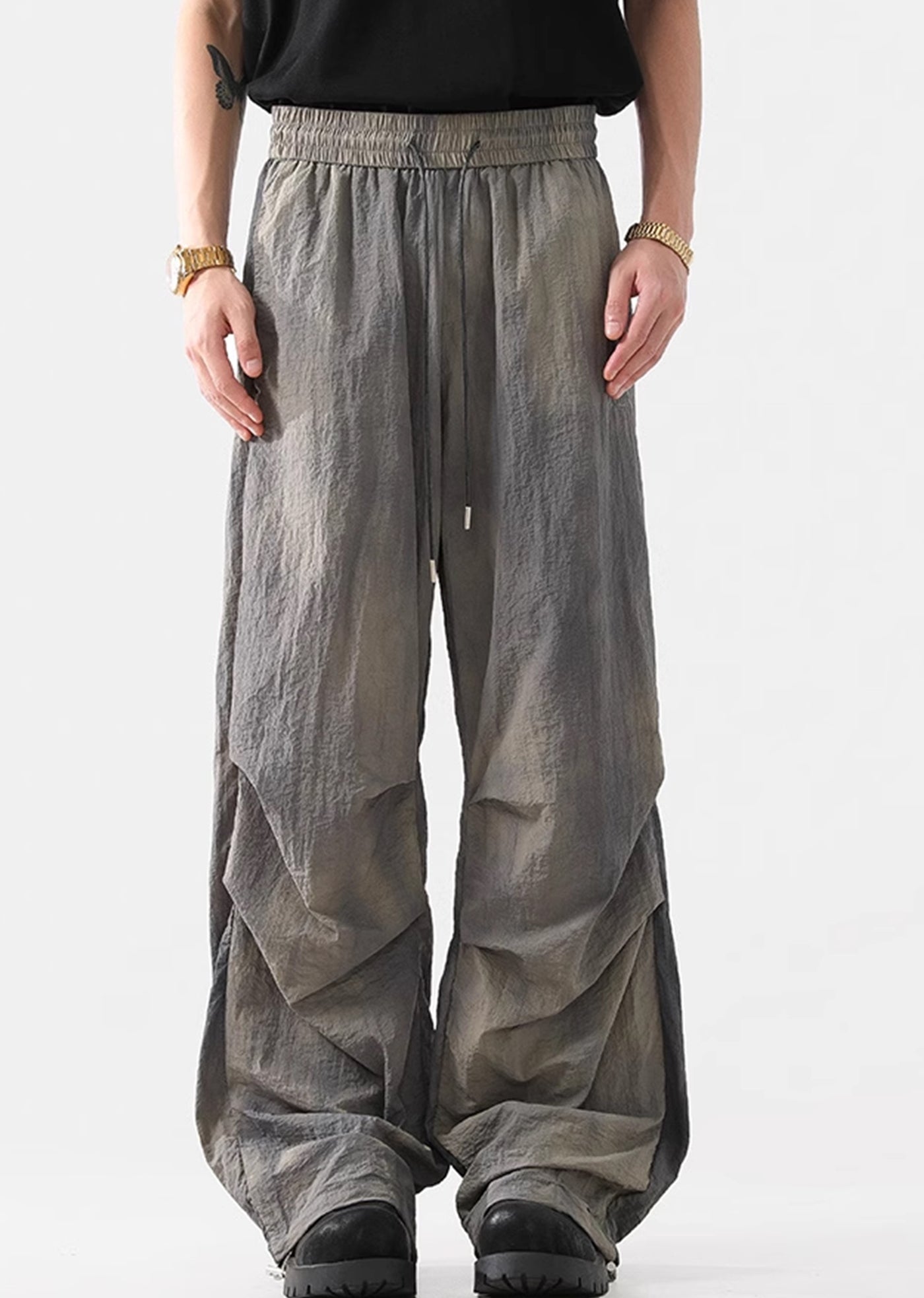 【ACRARDIC】Base Vintage Dull Color Wide Pants  AI0017