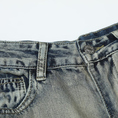 【ANNX】Dull wash double line design denim pants  AN0023