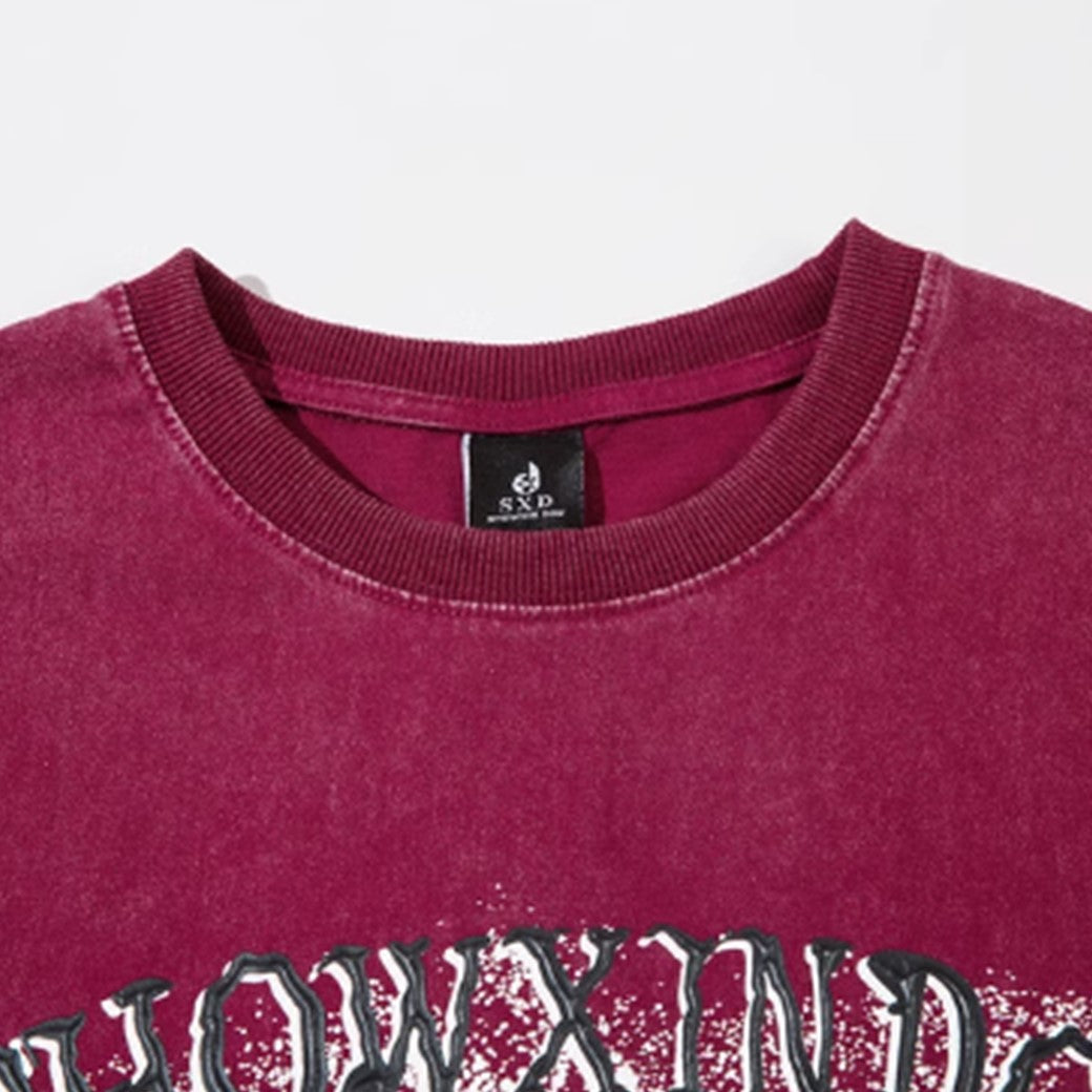 【NIHAOHAO】Grunge style front design short sleeve T-shirt  NH0118