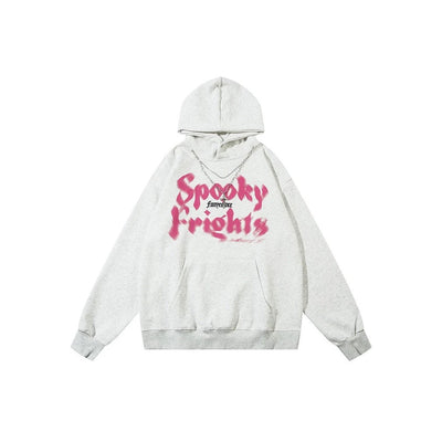 【Mz】Dull initial pinky design grunge hoodie  MZ0036