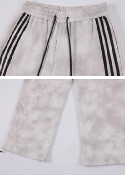 [H GANG X] Random white wash color side line design pants HX0056