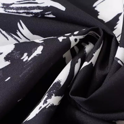 【ANAMONE】Random monotone floral design loose silhouette long sleeve shirt  AO0013