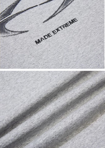 【H GANG X】Dull wash mature design initial logo short sleeve T-shirt  HX0057