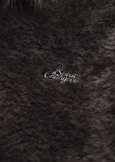 【Mz】Fur Hoody Mohair Fabric Design Full Zip Jacket  MZ0060