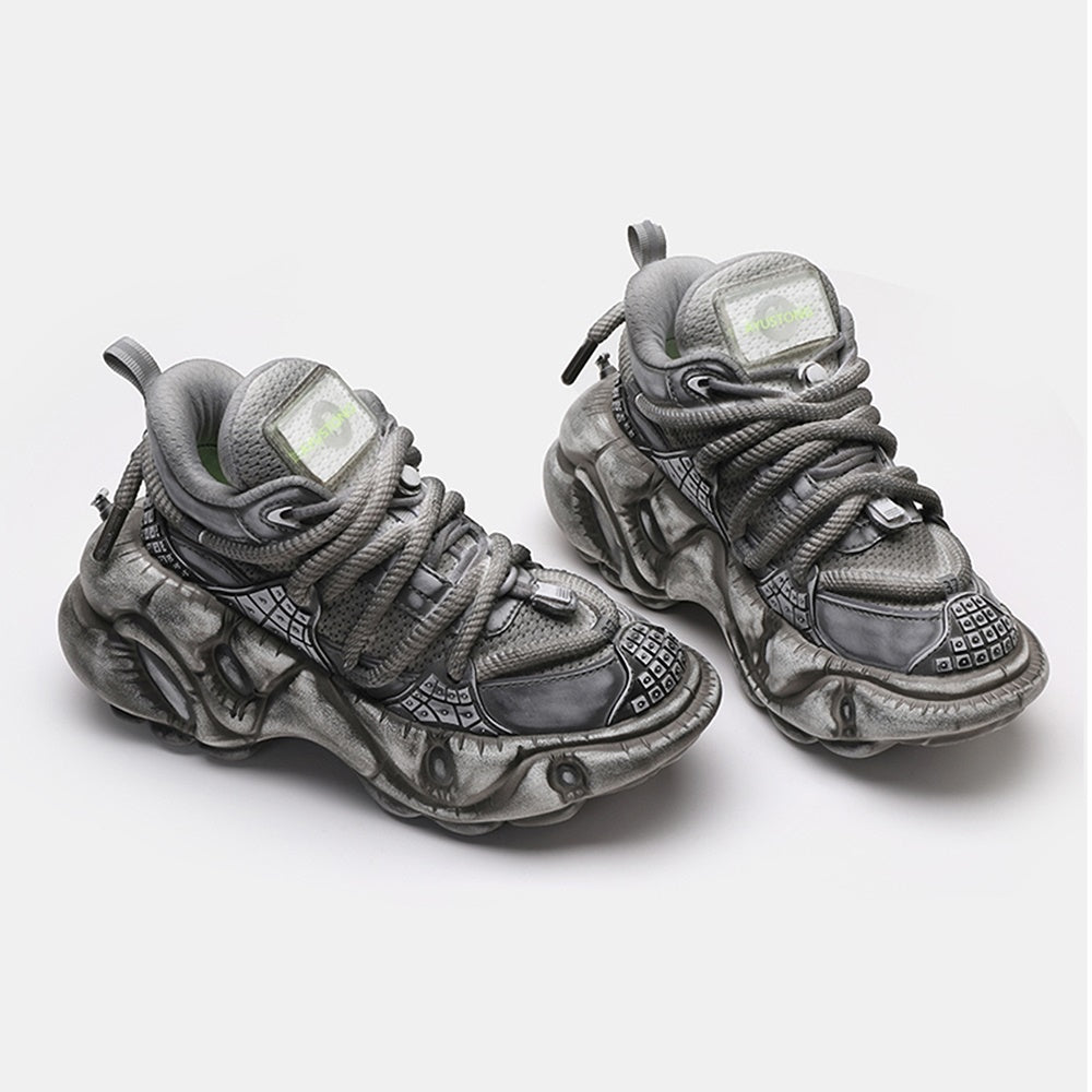 Grey silver dull color gimmick wide sneakers HL3124 – HI-LANDER