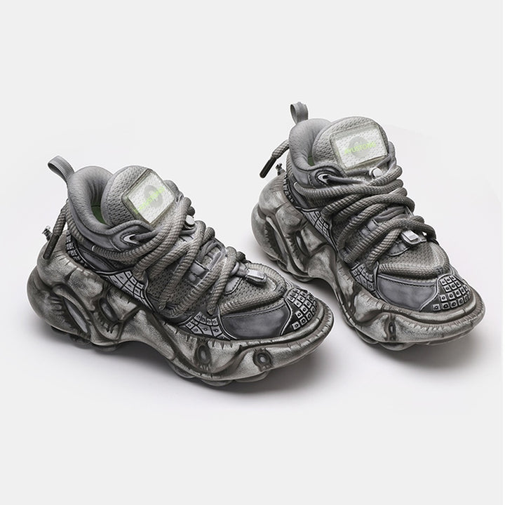 Grey silver dull color gimmick wide sneakers HL3124 – HI-LANDER