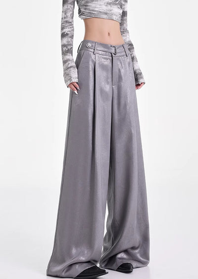 【Ken studio】Special glossy design regular over-wide pants  KS0017