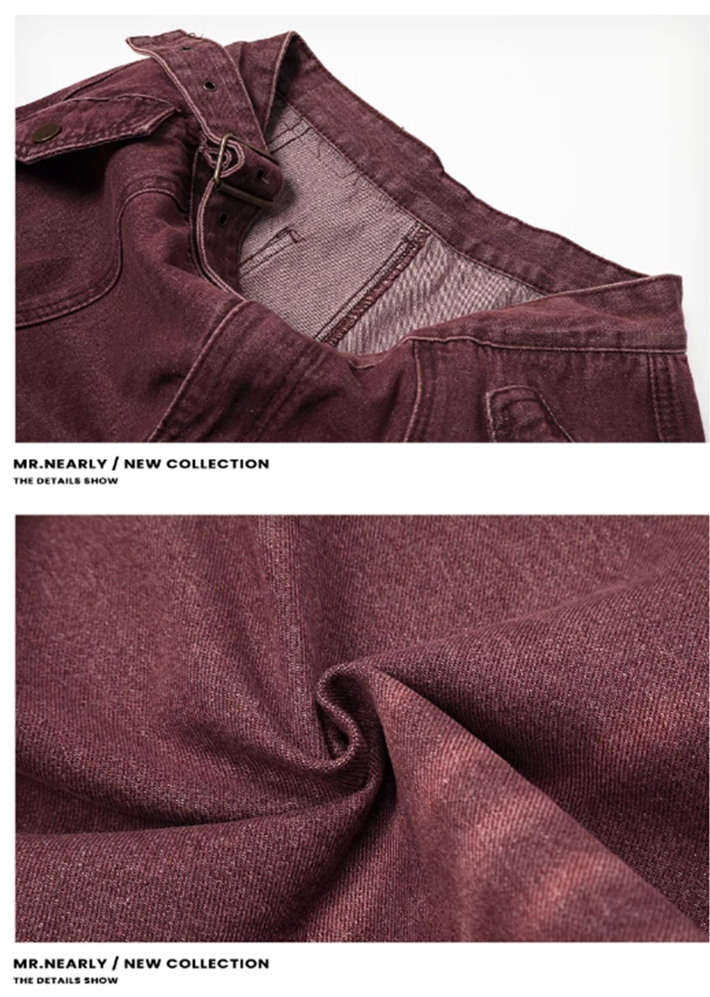 【MR nearly】Pinky purple dull color denim cargo pants  MR0092