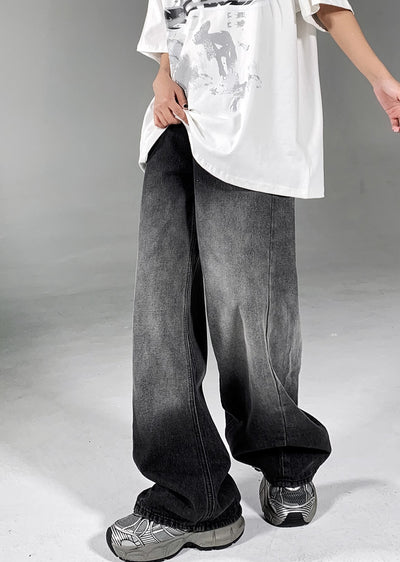 【7/15新作】Gradient wash monotone color denim pants  HL3064