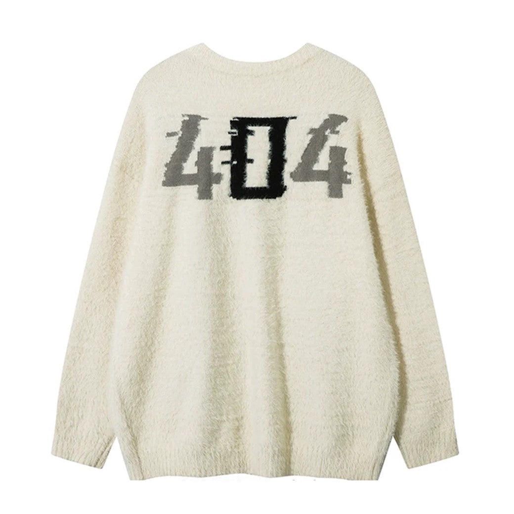 【NIHAOHAO】Cat front illustration Y2K from design knit sweater  NH0160