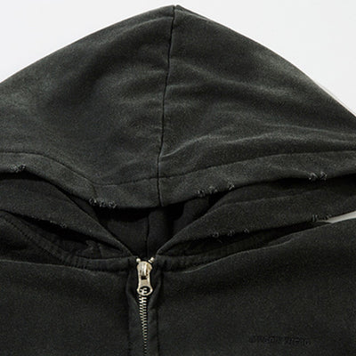 【ROMECL】Double wash pocket design full zip hoodie  RM0007