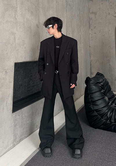 【MARTHENAUT】Knee point belt design wide flare high mode slcks  MH0058