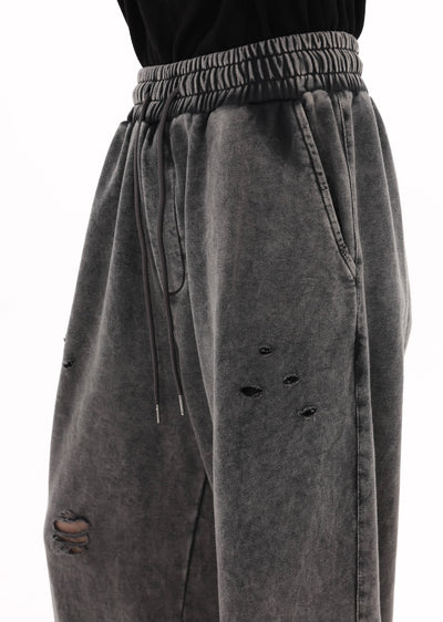 【GIBBYCNA】Medium distressed washed vintage street pants  GC0002