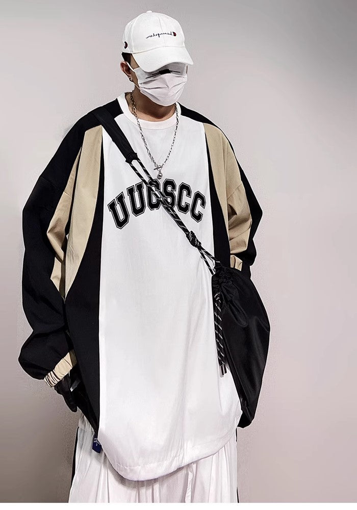 【UUCSCC】Front brand design balance color sweatshirt  US0072