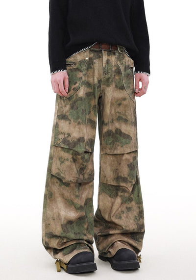 【MR nearly】Dark forest style camouflage design tuck-over pants  MR0140