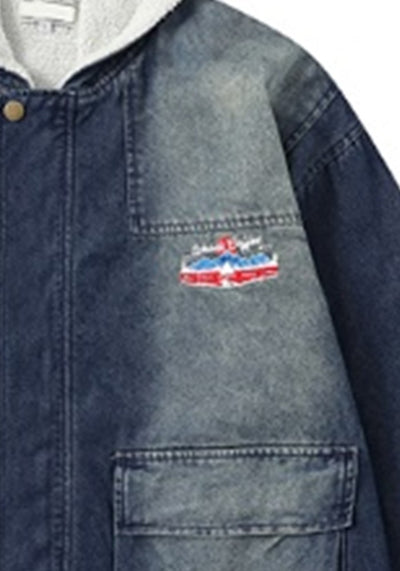 【H GANG X】Dull wash grunge denim style over jacket  HX0105