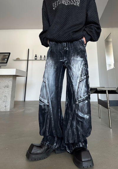 【MARTHENAUT】Dull wash vintage style denim pants  MH0055