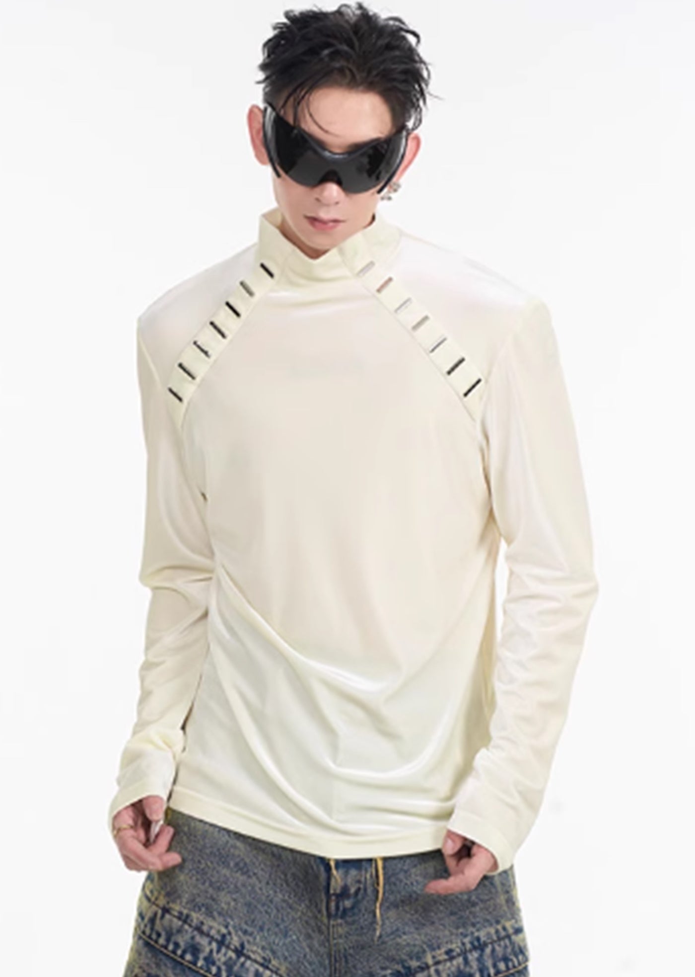 【STARTEXCEEDEND】Tight silhouette basic color inner style long sleeve T-shirt  SC0015