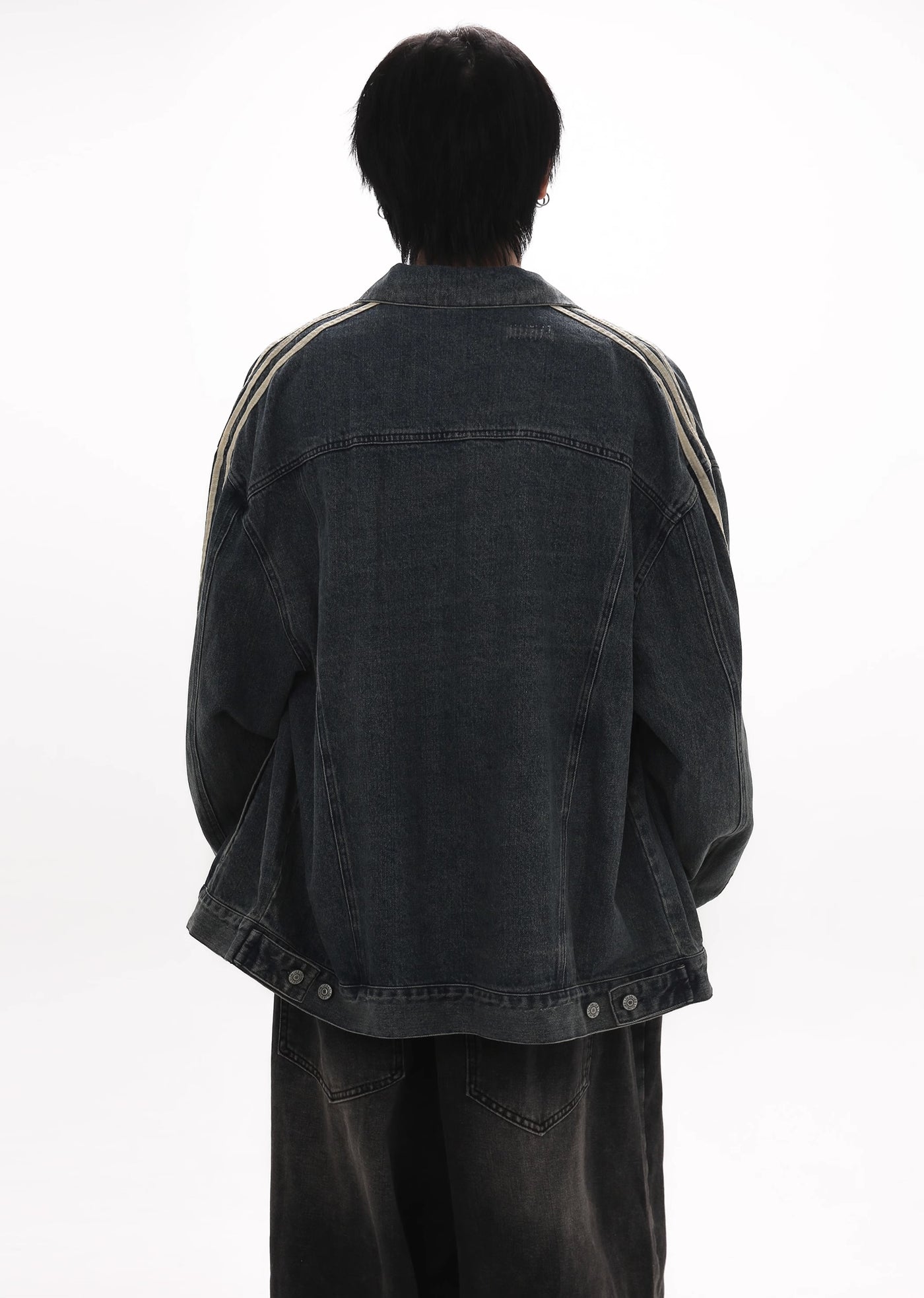 【GIBBYCNA】Side line sleeve design denim jacket  GC0006