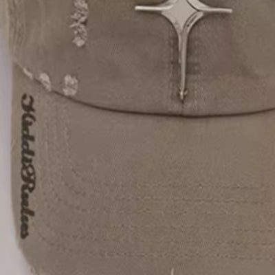 Random distressed dull base cross point cap  HL3068