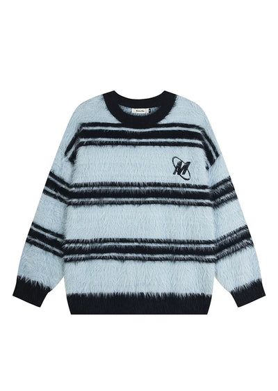 【NOONOZ】Basic line border design color knit sweater  NN0008