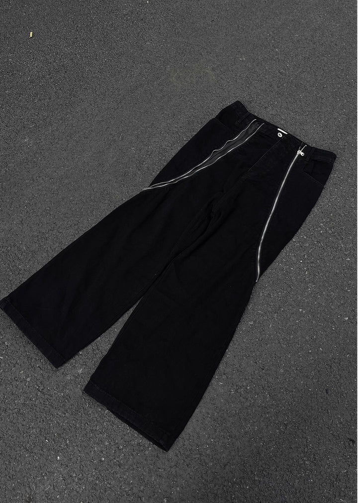 MAXDSTR] Gimmick full zip blackie design slacks pants MD0151