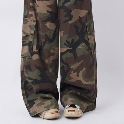 [Rayohopp] Camouflage pattern loose straight casual pants RH0023