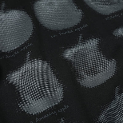 【ANNX】Grey countless apple illustration design front basic hoodie  AN0022