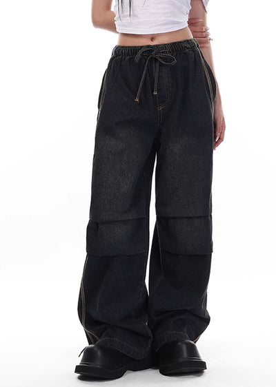 【VINMUK】Side line design dull tuck style pants  VM0015