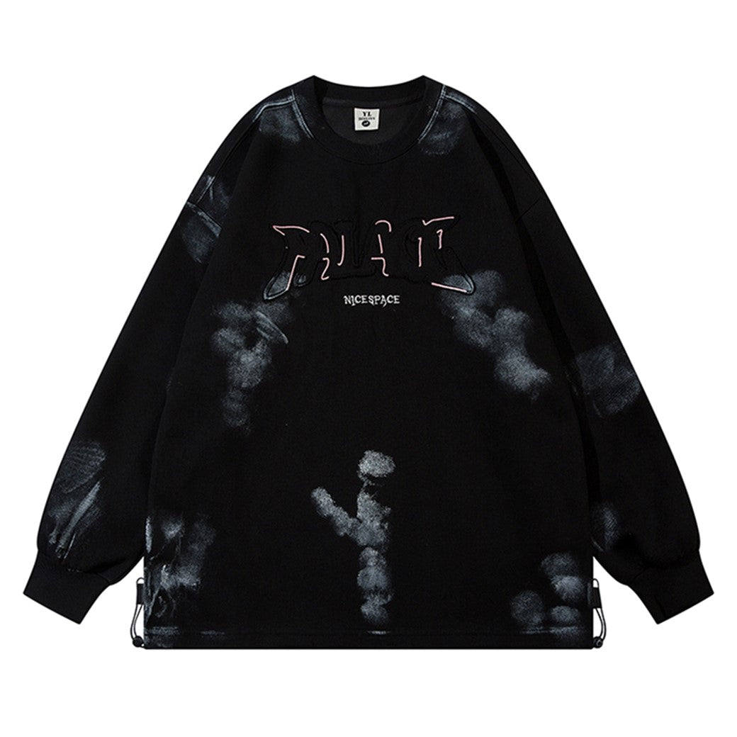 【NIHAOHAO】Crushed wash random cover design sweatshirt  NH0176