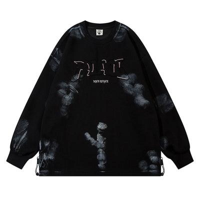 【NIHAOHAO】Crushed wash random cover design sweatshirt  NH0176