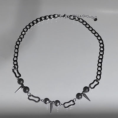 【CHEALIMPID】Gimmick multi-design silver color necklace  CL0015