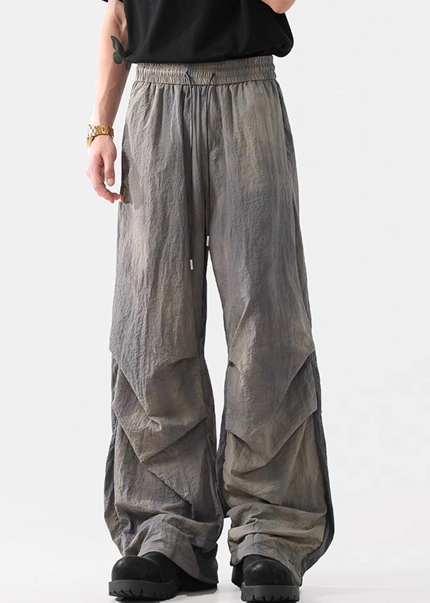 【ACRARDIC】Base Vintage Dull Color Wide Pants  AI0017