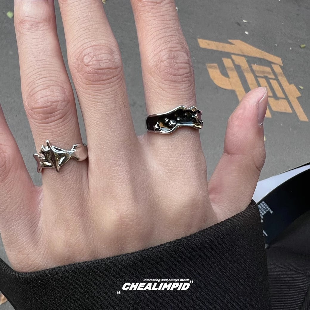 【CHEALIMPID】Cross point agrade silver ring  CL0008