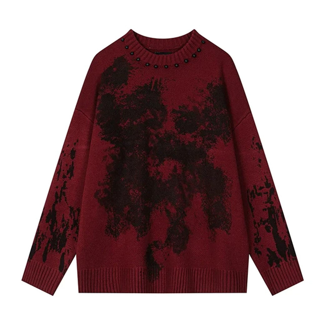 【NIUGULU】Front multi-wash color type knit sweater  NG0040