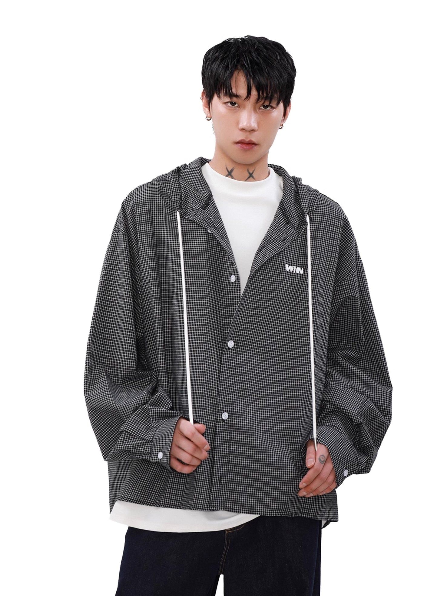 【MR nearly】Basic simple design wide over full zip hoodie  MR0134