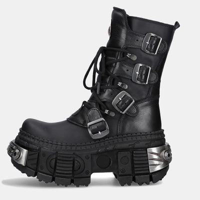 【9/9新作】Multi-belt gimmick design high-end black boots  HL3081